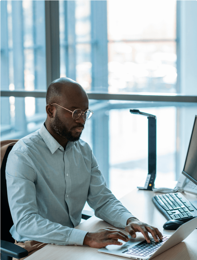 black-young -man-working-in-office
